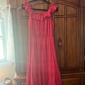 Max Studio long lined summer cotton dress